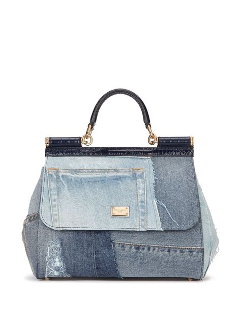 sicily von bag dolce gabbana blu|dolce gabbana denim bag.